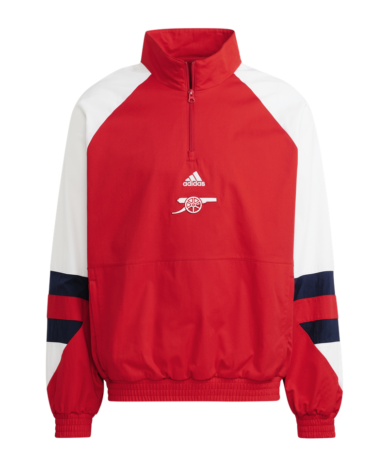 red adidas quarter zip