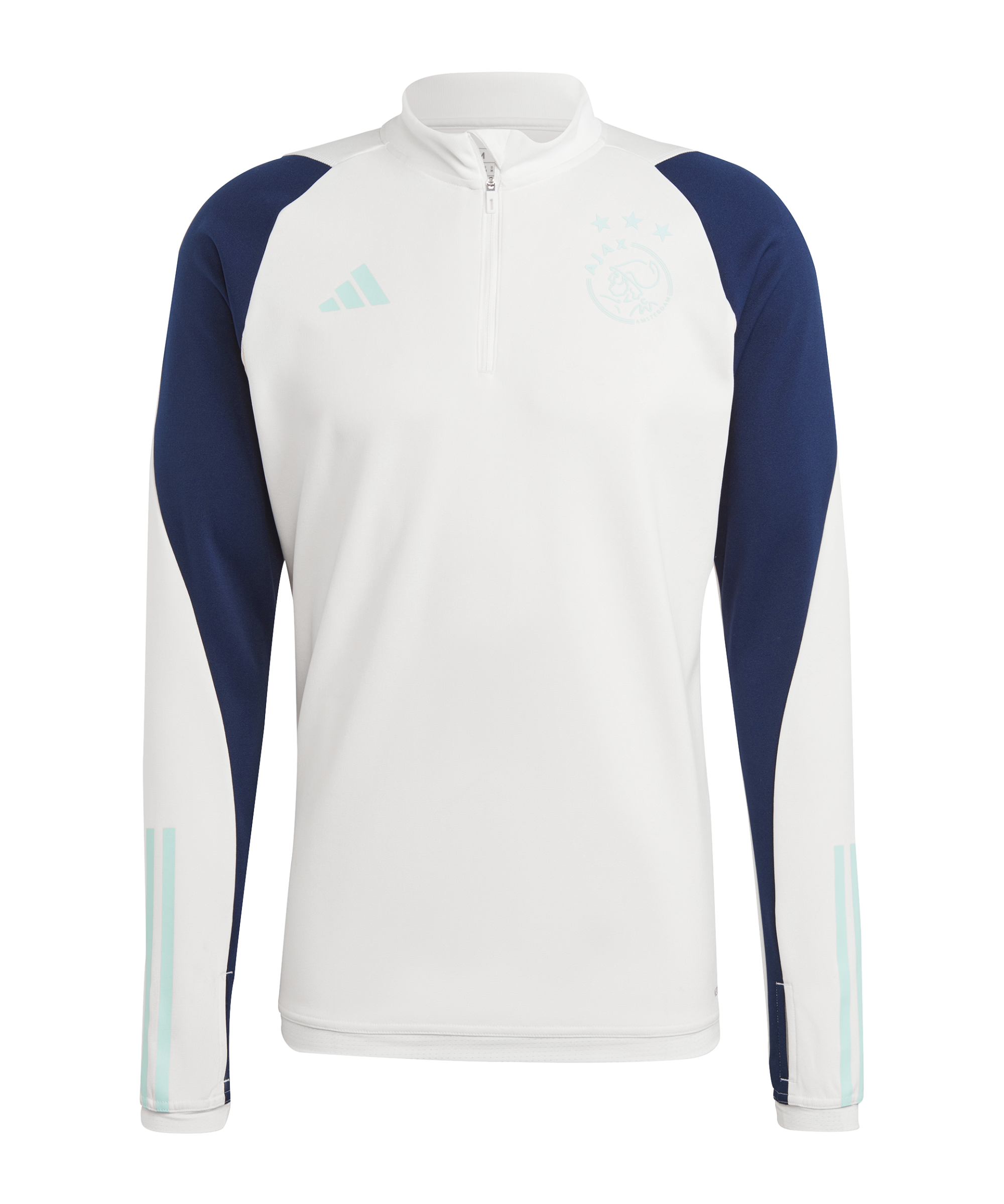 adidas Ajax Amsterdam HalfZip Sweatshirt - Biały