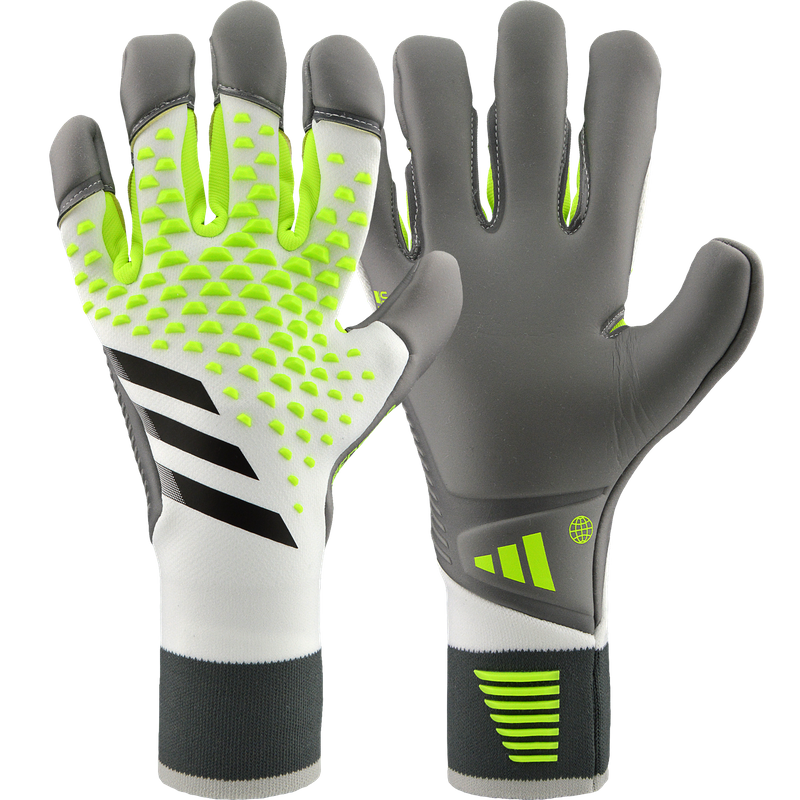 adidas PREDATOR 20 PRO HYBRID Soccer Goalkeeper Gloves | White-Orange