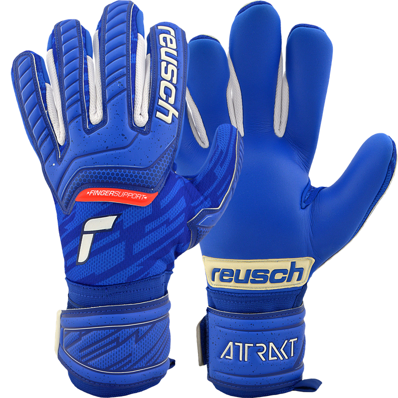 Reusch Attrakt Grip Evolution Mens Goalkeeper Goalie Glove Blue 
