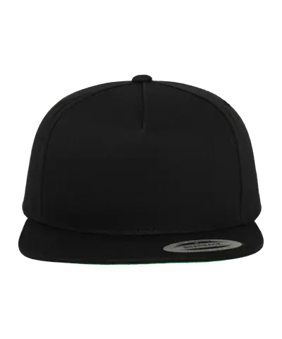 Merch 5 Panel Classic Snapback Black Black