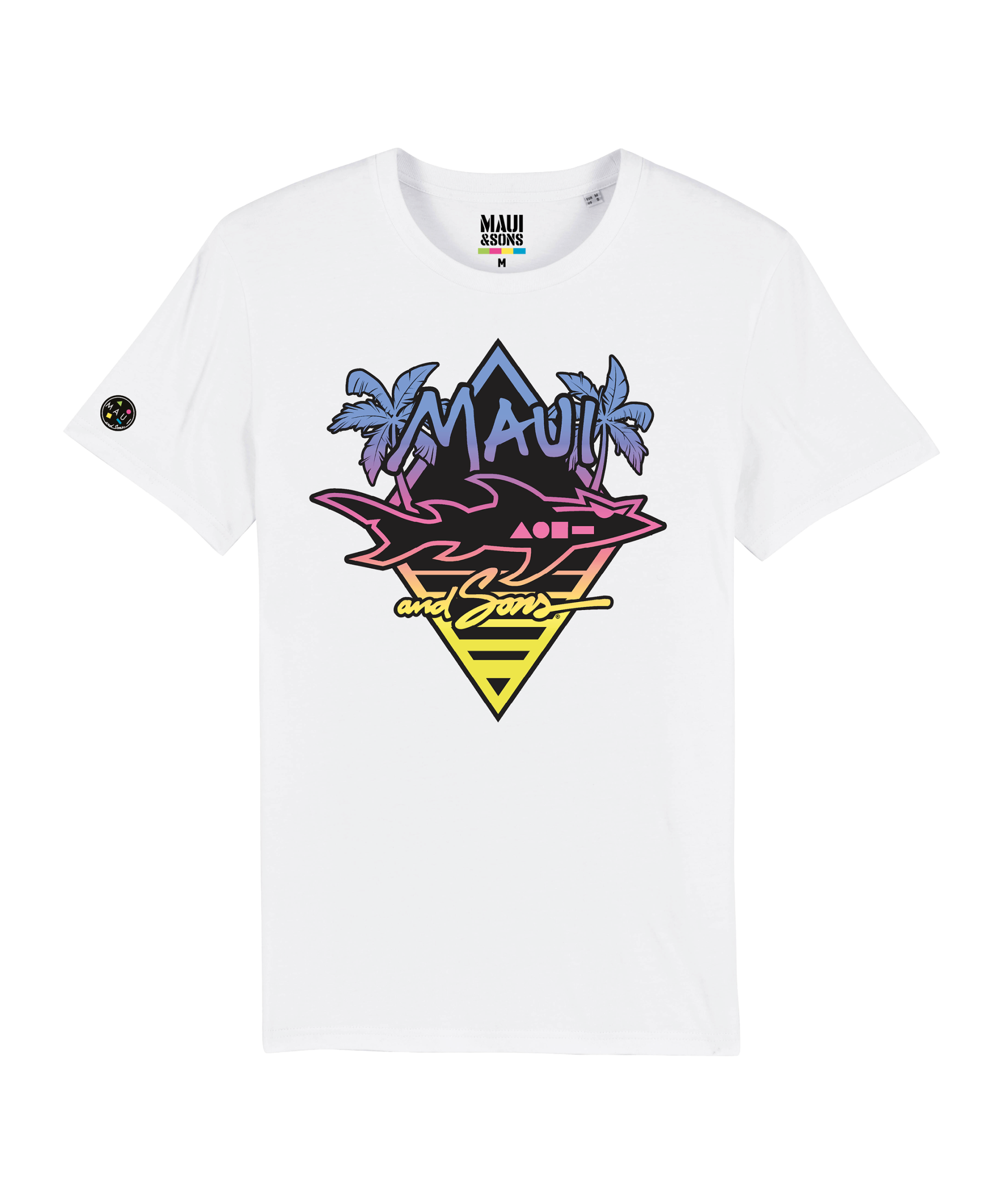 MAUI and Sons Sunrise T Shirt Bianco