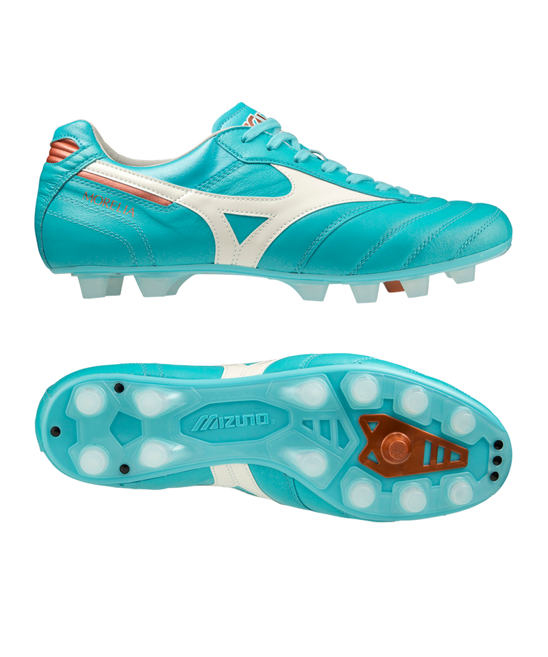 Mizuno Morelia II Made in Japan FG Azure Blue Kupfer - Turquoise