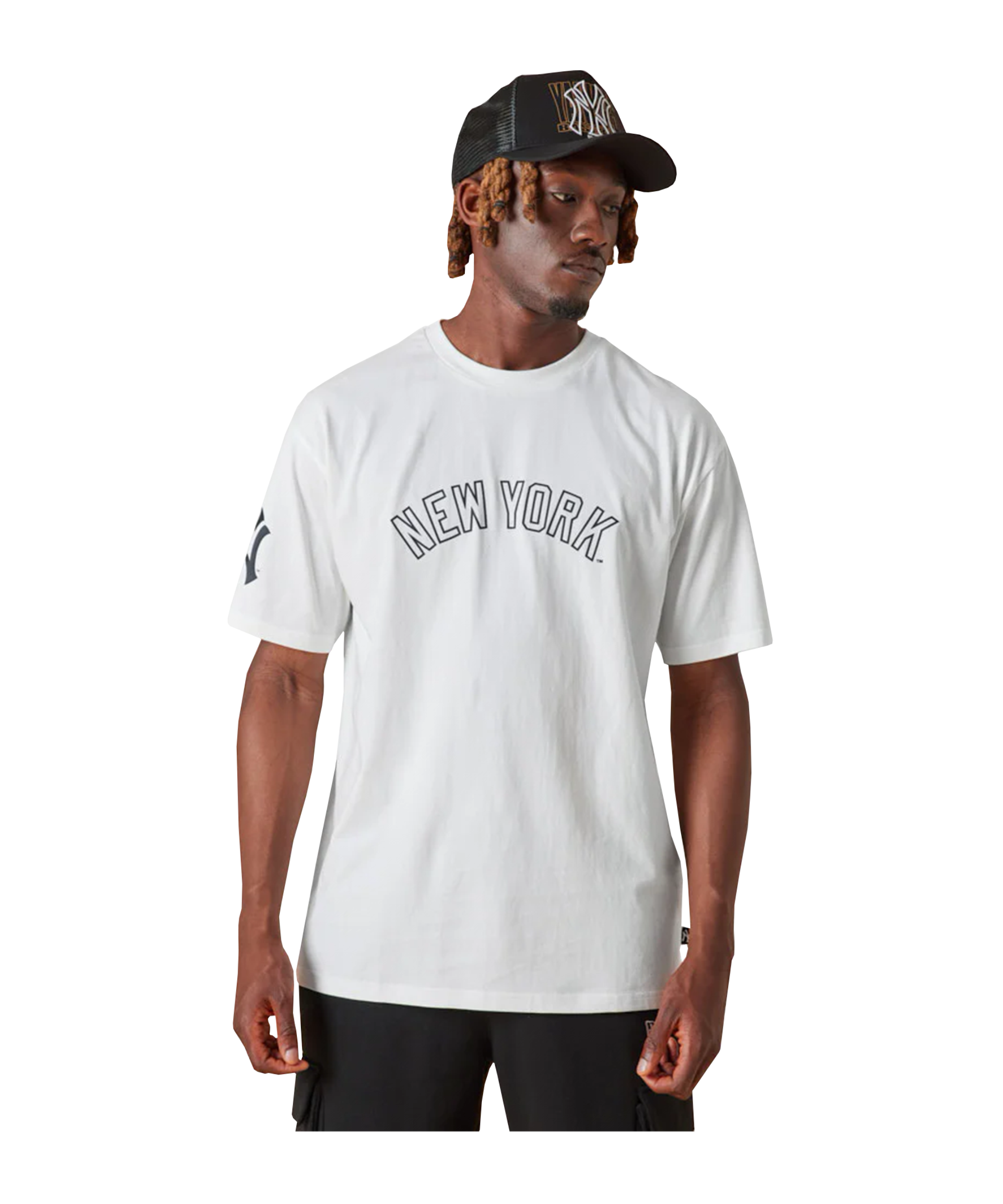 New Era NY Yankees Wordmark T-Shirt FWHI - White