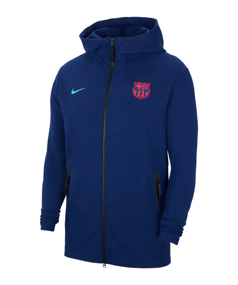 Nike FC Barcelona Tech Pack Full Zip Hoody - Blue