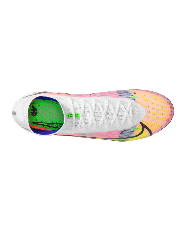 Nike Mercurial Superfly VIII 'Dragonfly' - White / Black / Multicolour FG