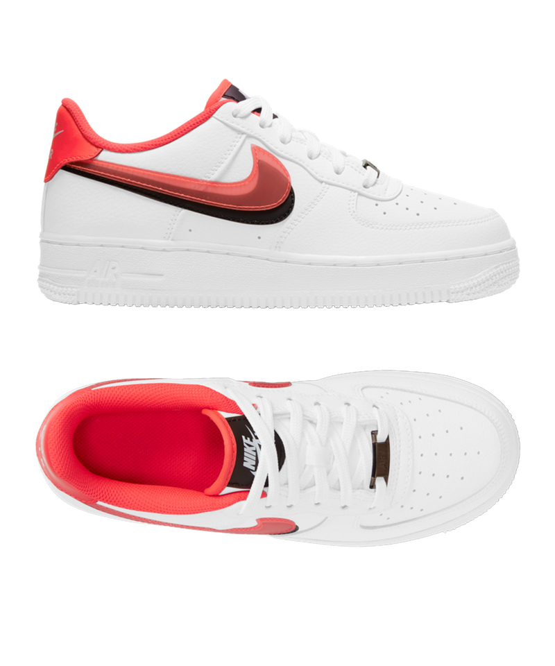 nike little kids force 1 low se vivid orange summit white gridiron