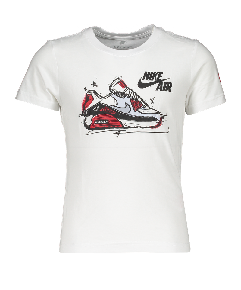 een beetje Vuiligheid Downtown Nike Air Max Sketch T-Shirt Kids - Wit