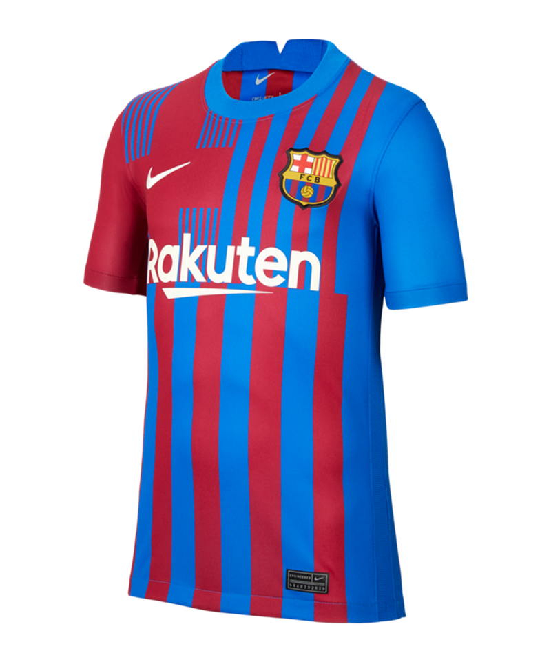 Snel Locomotief helling Nike FC Barcelona Shirt Home 2021/2022 Kids - Blue