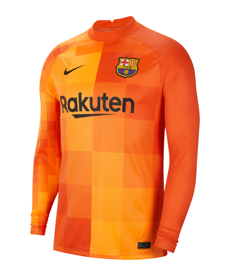 FC Barcelona Training Jersey Nike Orange Shirt Size Boys L Football Soccer  Kit