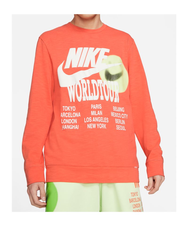 vragenlijst genetisch Mondstuk Nike World Tour Sweatshirt - Orange