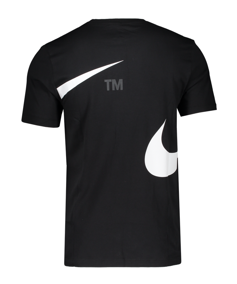 Nike swoosh best sale t shirt black