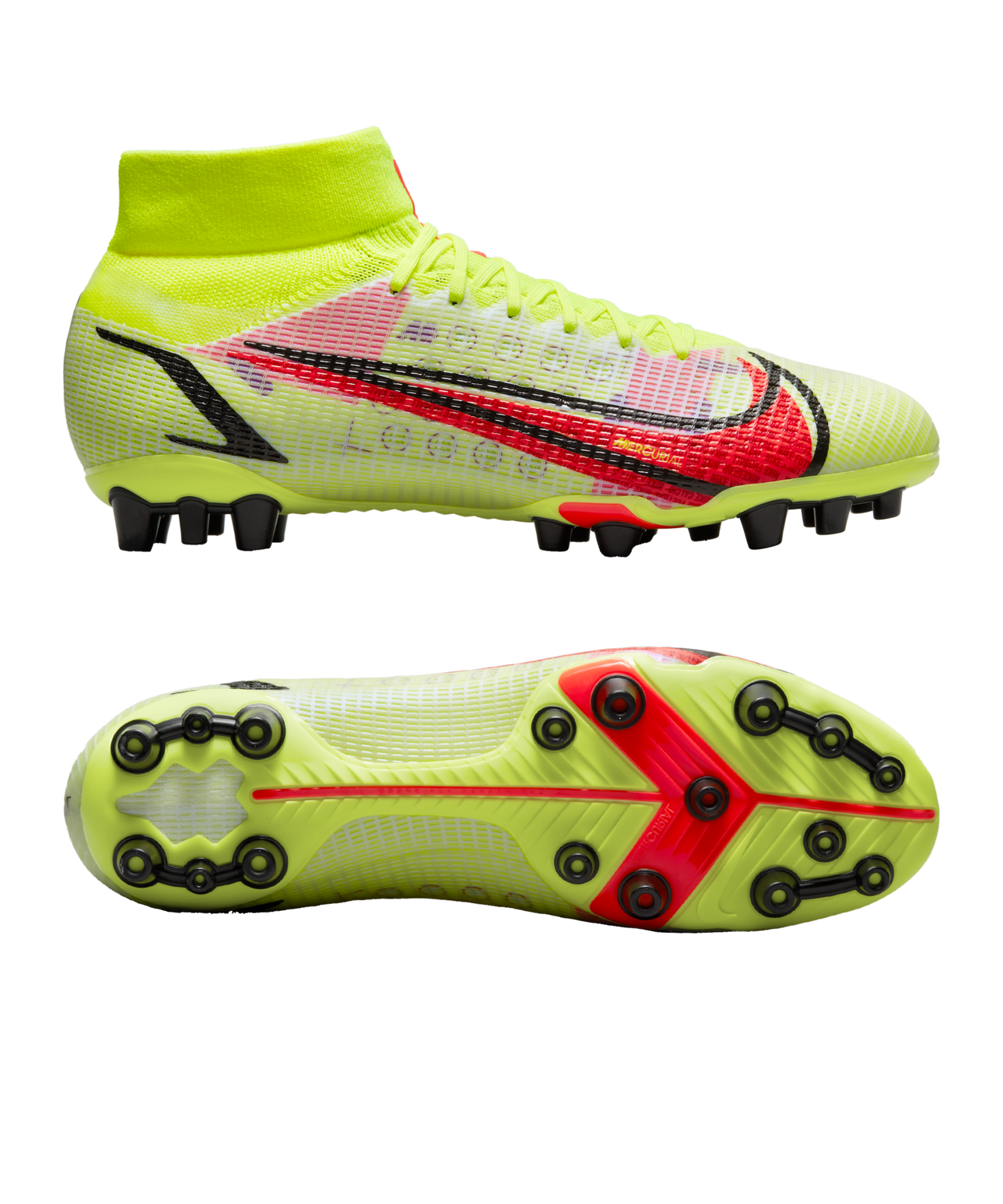 AG Soccer Cleats - White, Black and Green Nike Mercurial Superfly