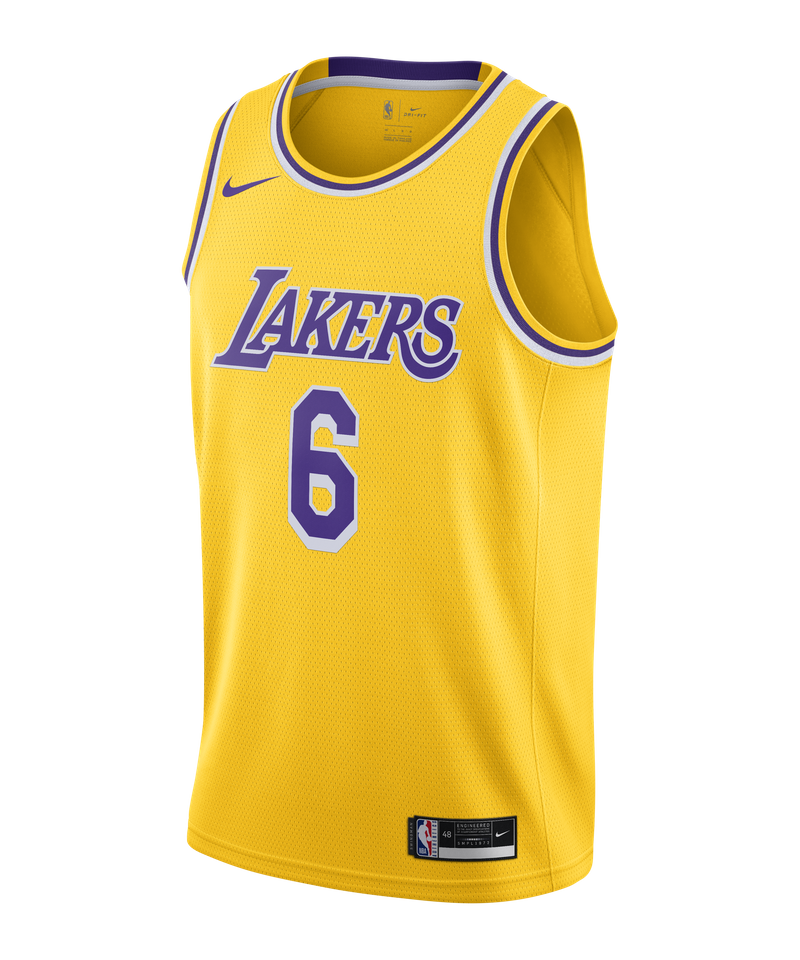 Nike LA Lakers LeBron James 6 Shirt 2020 - Yellow