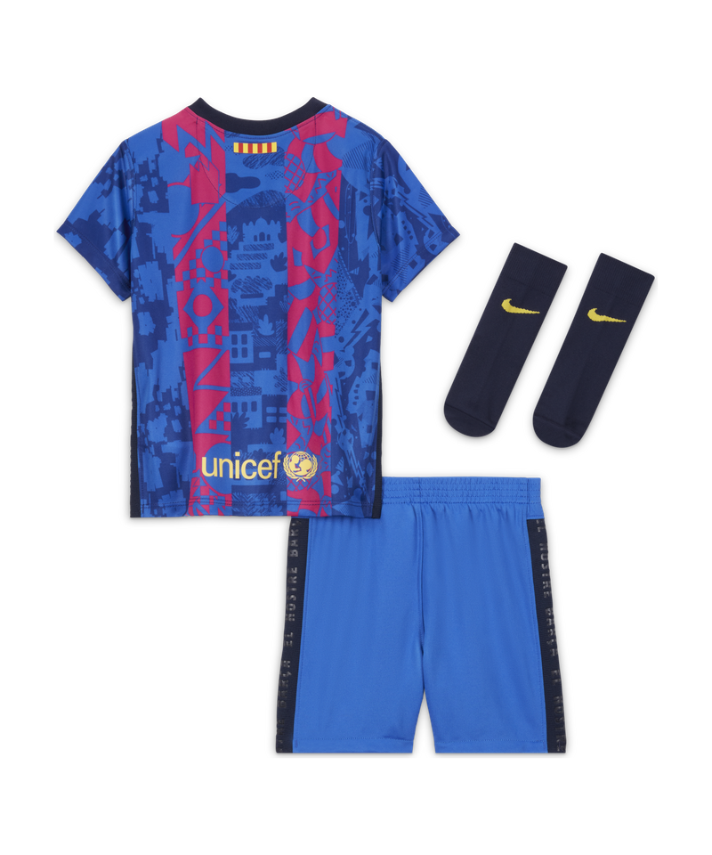 Nike, Shirts & Tops, Nike Messi Soccer Jersey Shorts Set Fcb Youth Small