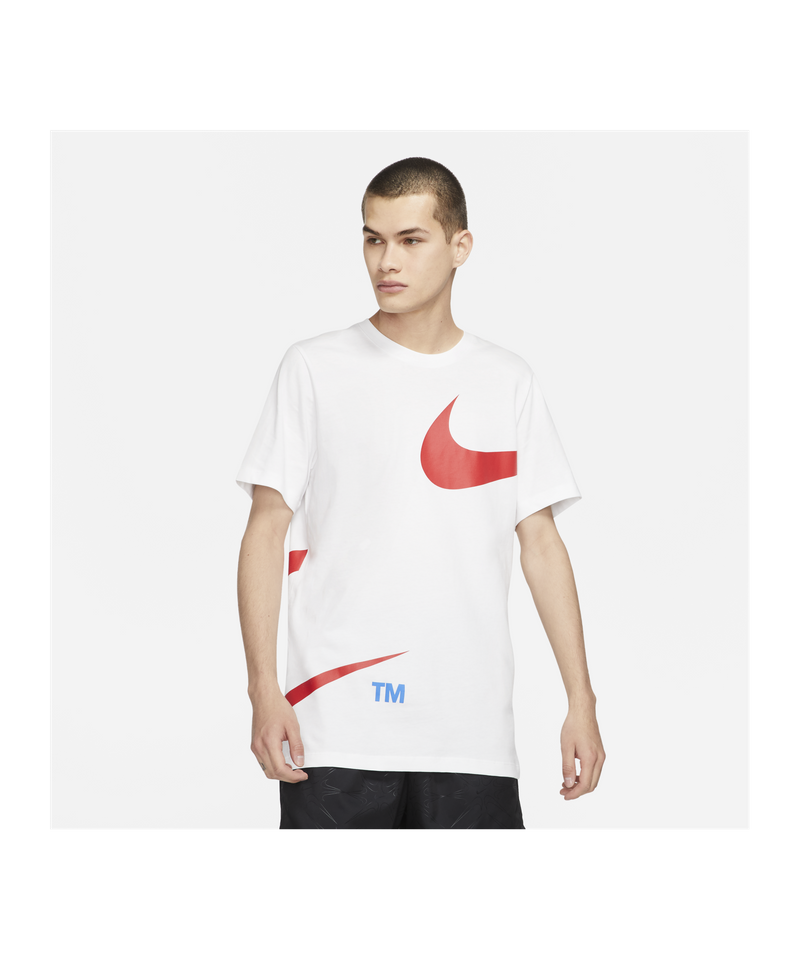 Oblongo Violín Excelente Nike Big Swoosh T-Shirt - White