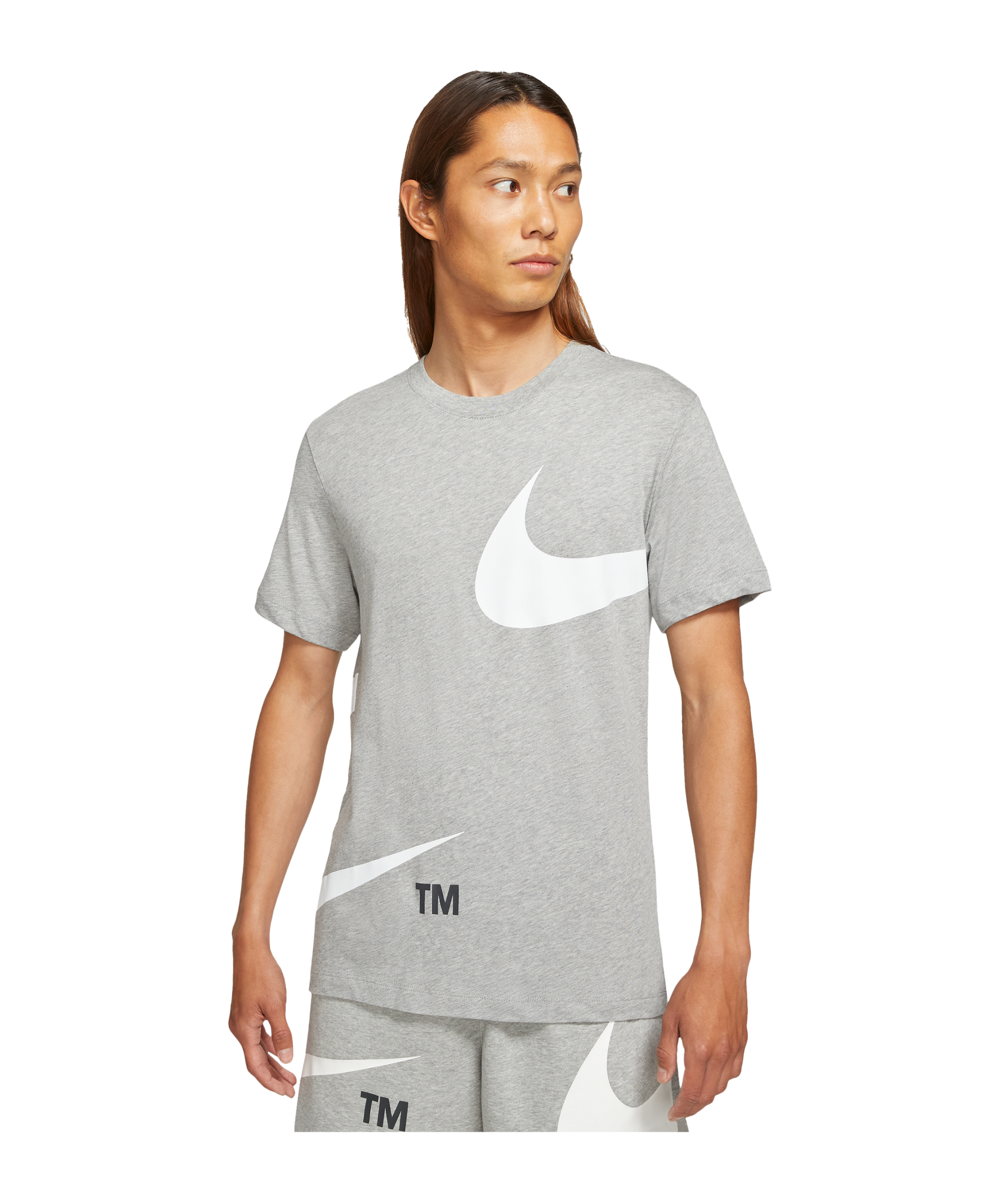 responder frío malta Nike Big Swoosh T-Shirt - Gray