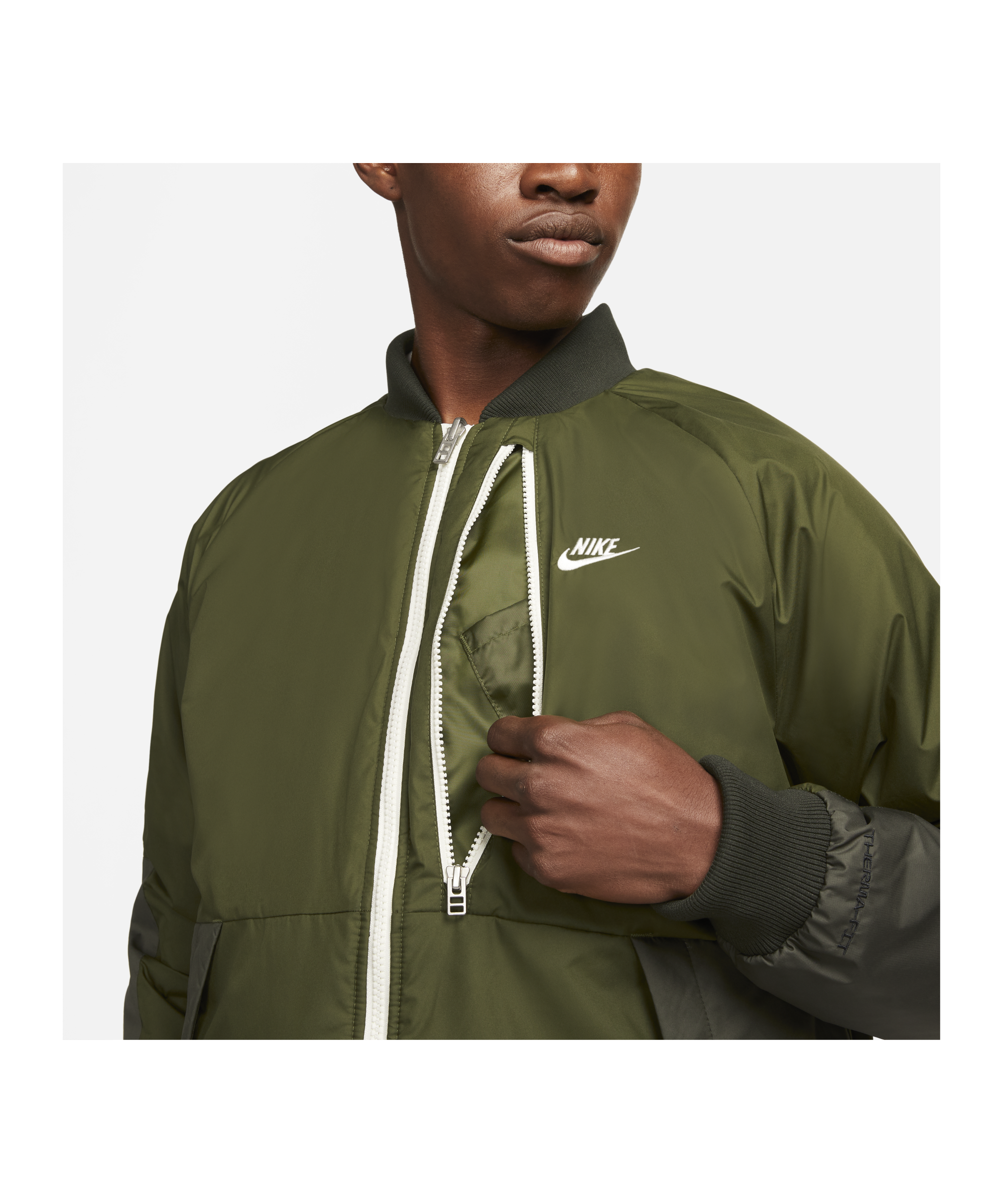 nike olive bomber jacket