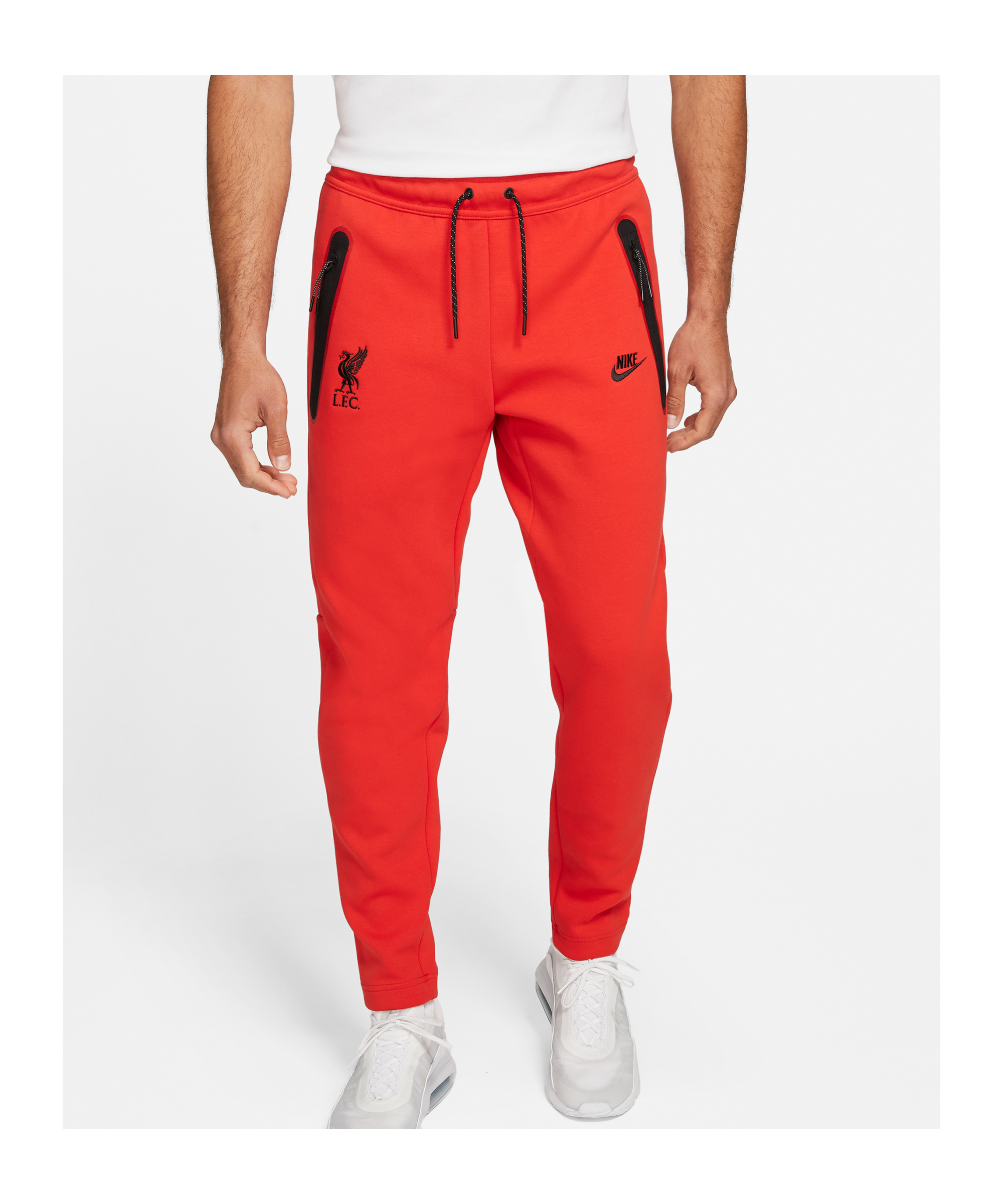 Red best sale fleece pants