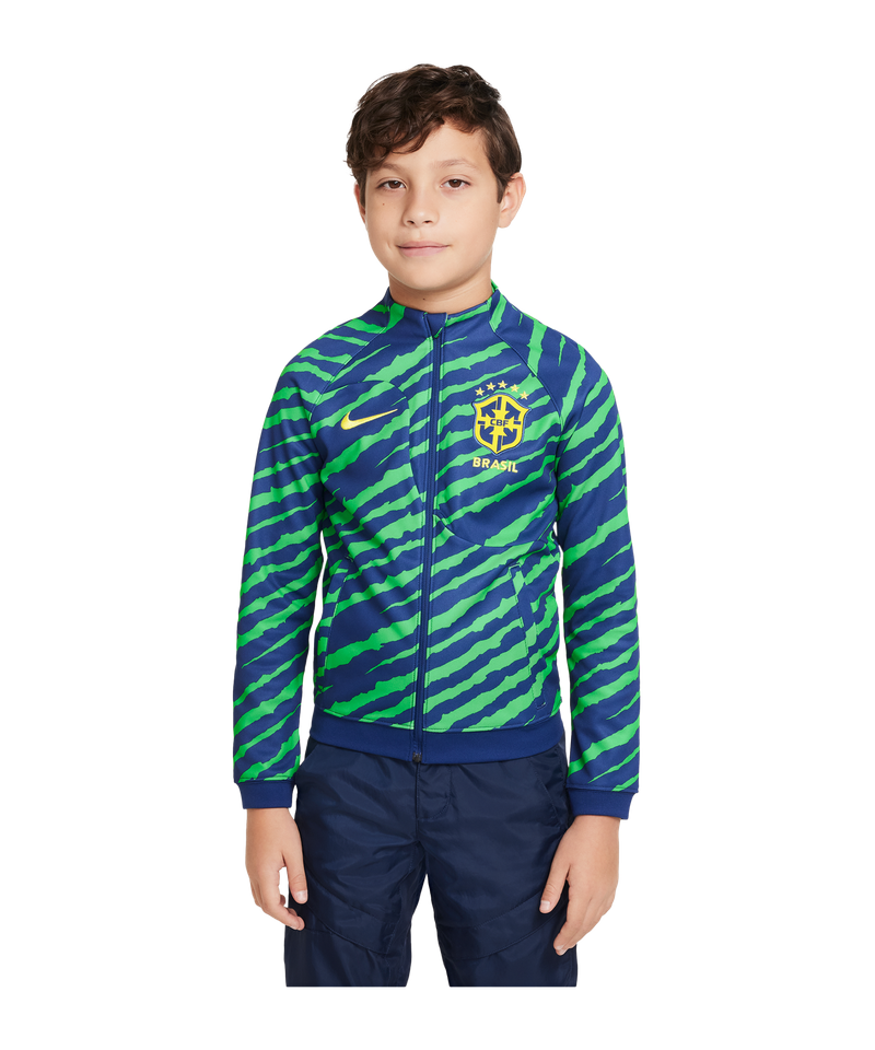 Nike Brasilien Prematch Jacket WM 2022 Kids - Yellow