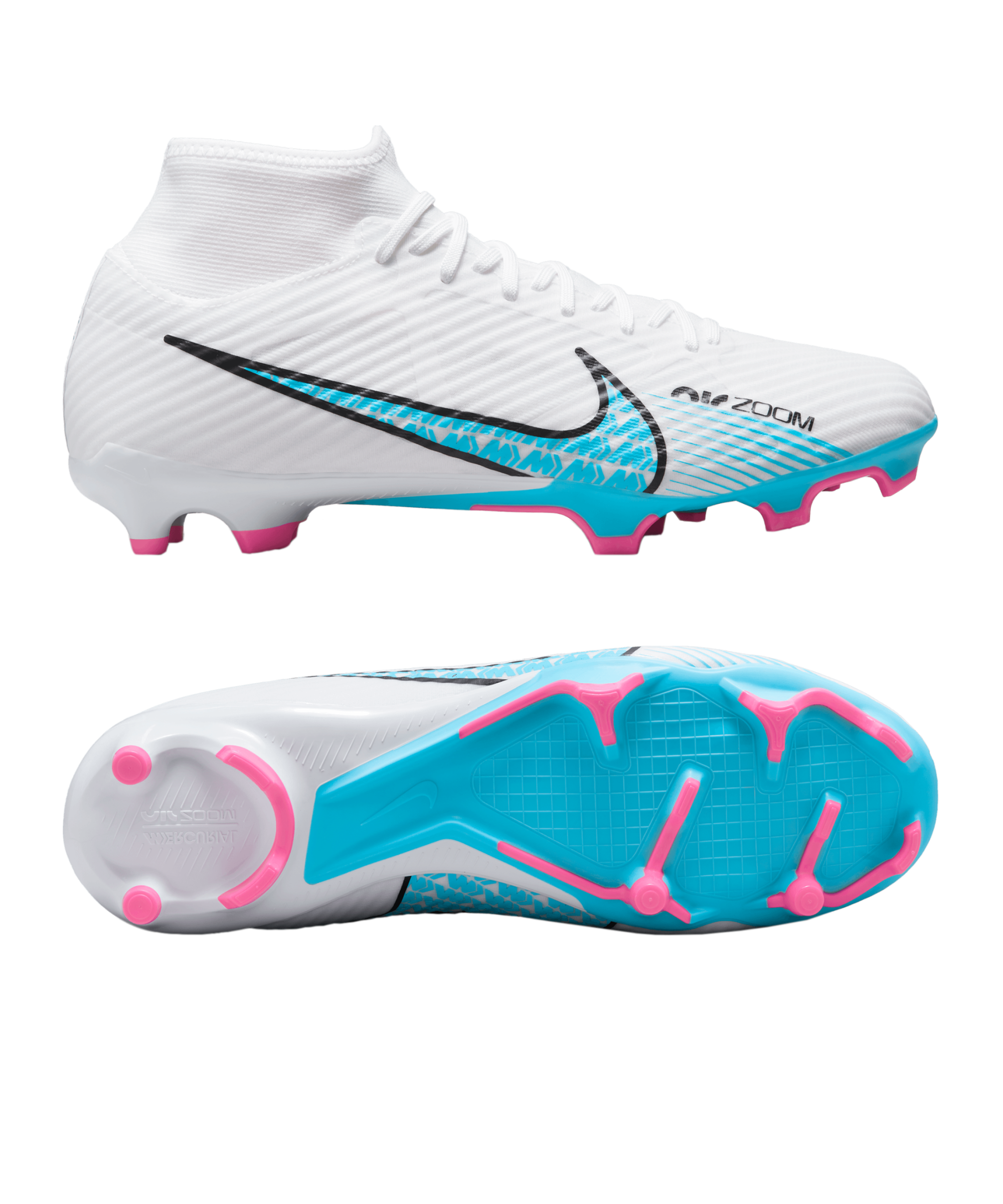 Nike Air Zoom Mercurial Vapor 15 Elite FG Firm Ground Soccer Cleat -  White/Blue/Pack/Indigo/Black