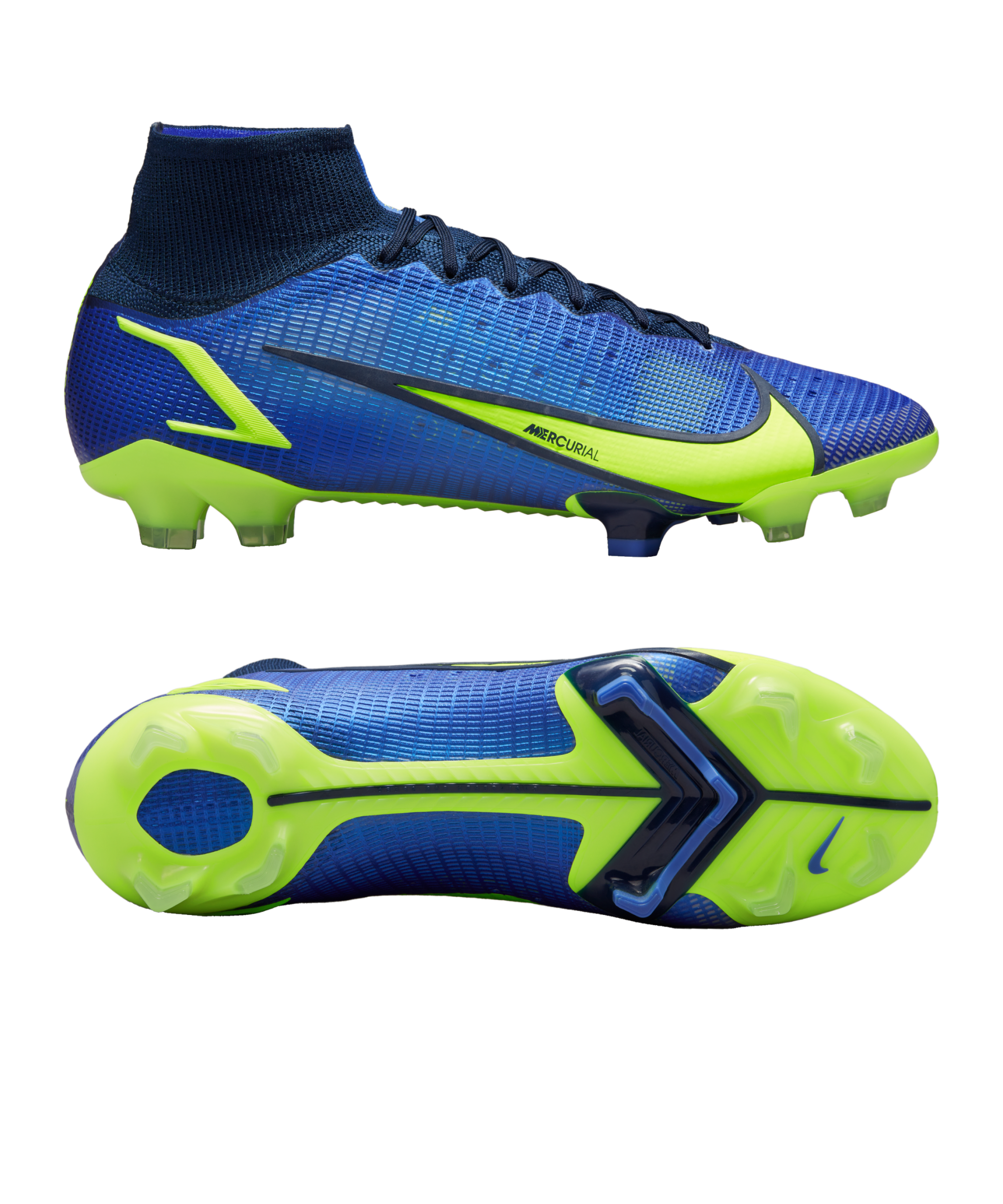 Mercurial Superfly 8 Elite FG [White/Yellow/Blue] – Tursi Soccer Store