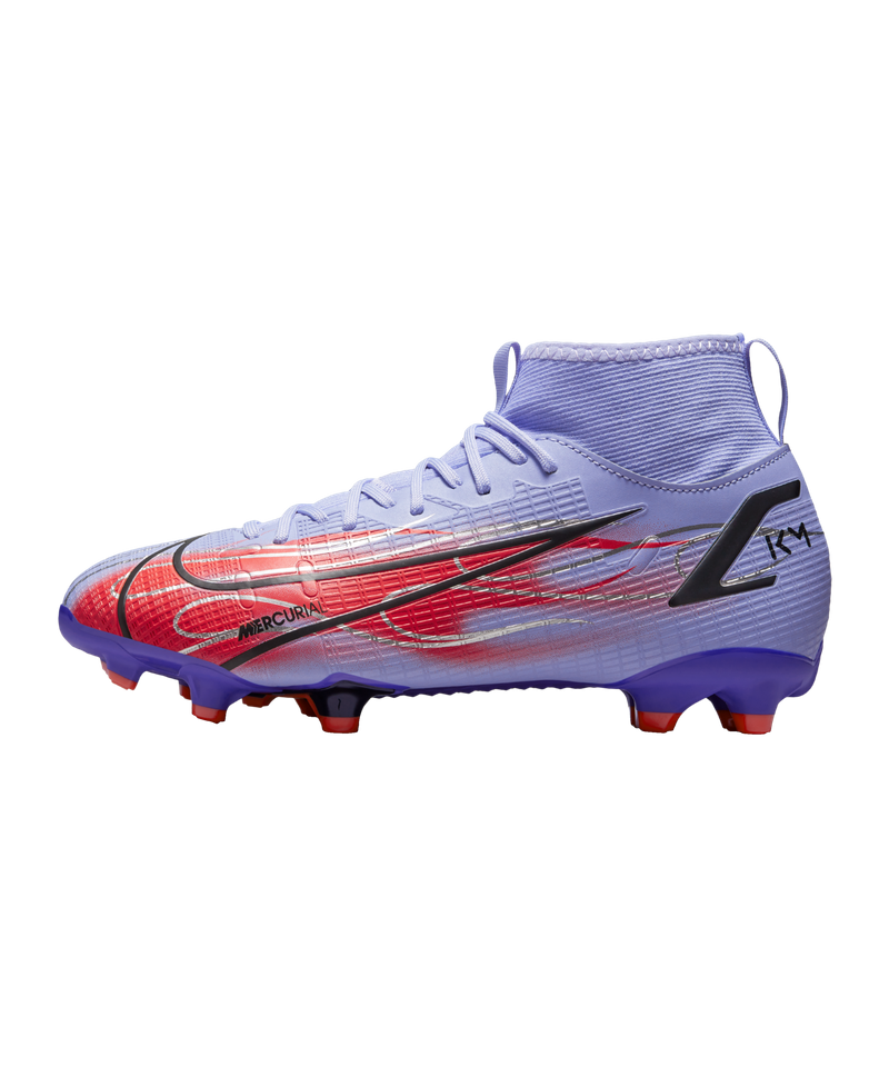 Nike Mercurial Superfly Viii Mbappe X Flames Academy Fg Mg Kids Silver