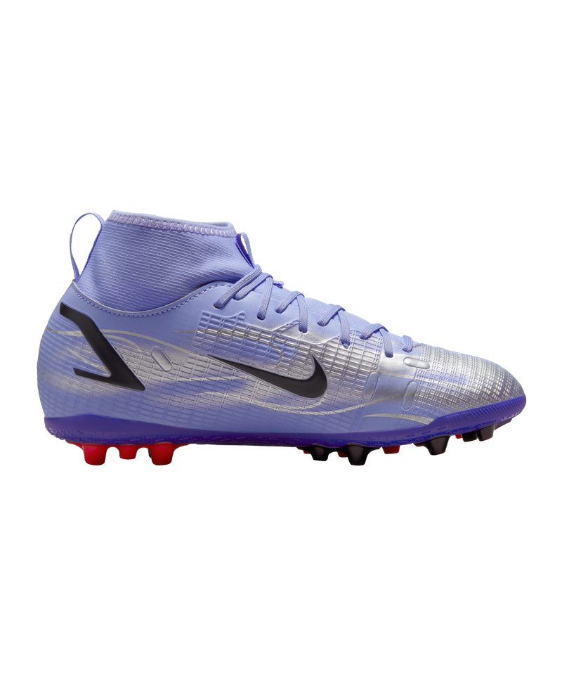 Nike Mercurial Superfly Viii Mbappe X Flames Academy Ag Kids Silver