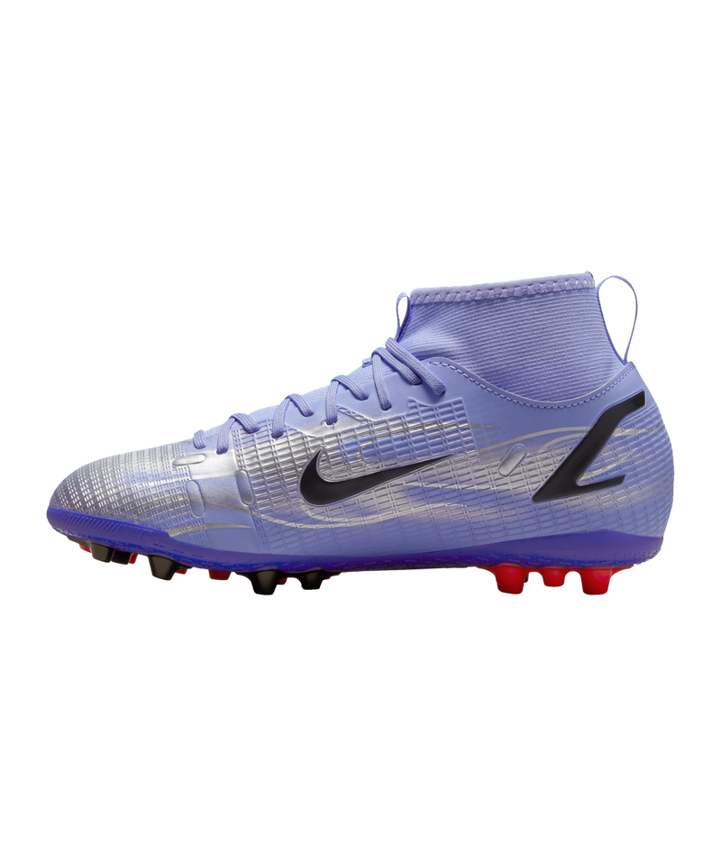 Nike Mercurial Superfly Viii Mbappe X Flames Academy Ag Kids Silver