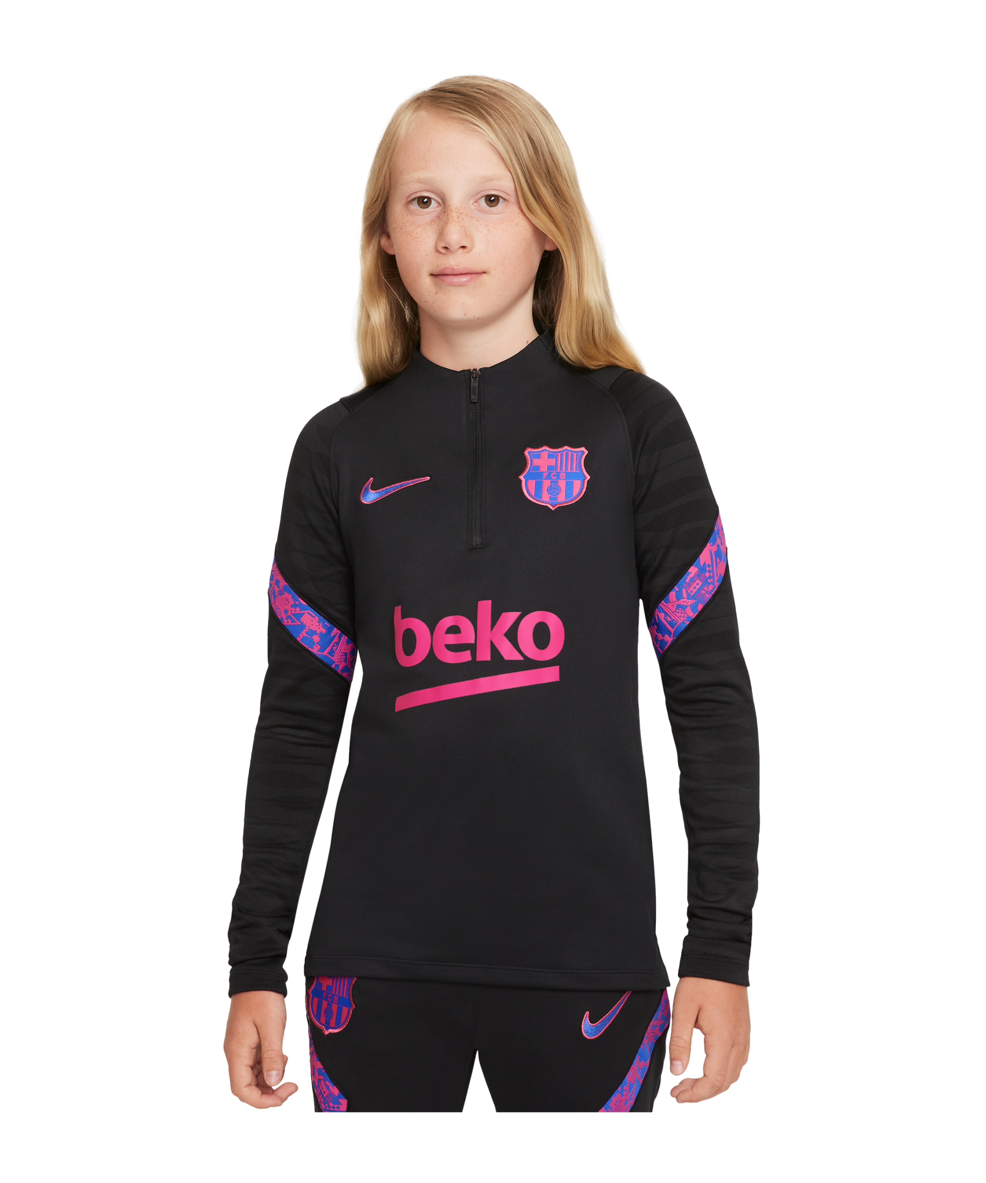 stopverf Snoep Sprong Nike FC Barcelona Strike Drill Top Kids - Black