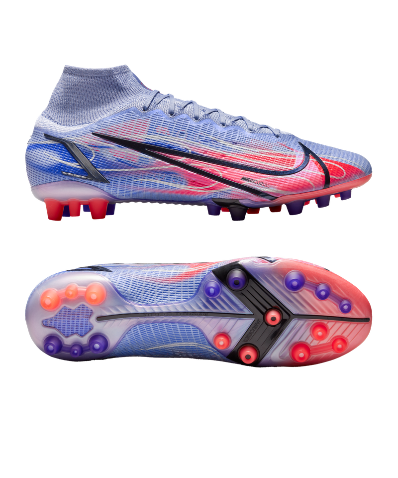 Nike Mercurial Superfly VIII Mbappe x Flames Elite AG - silver