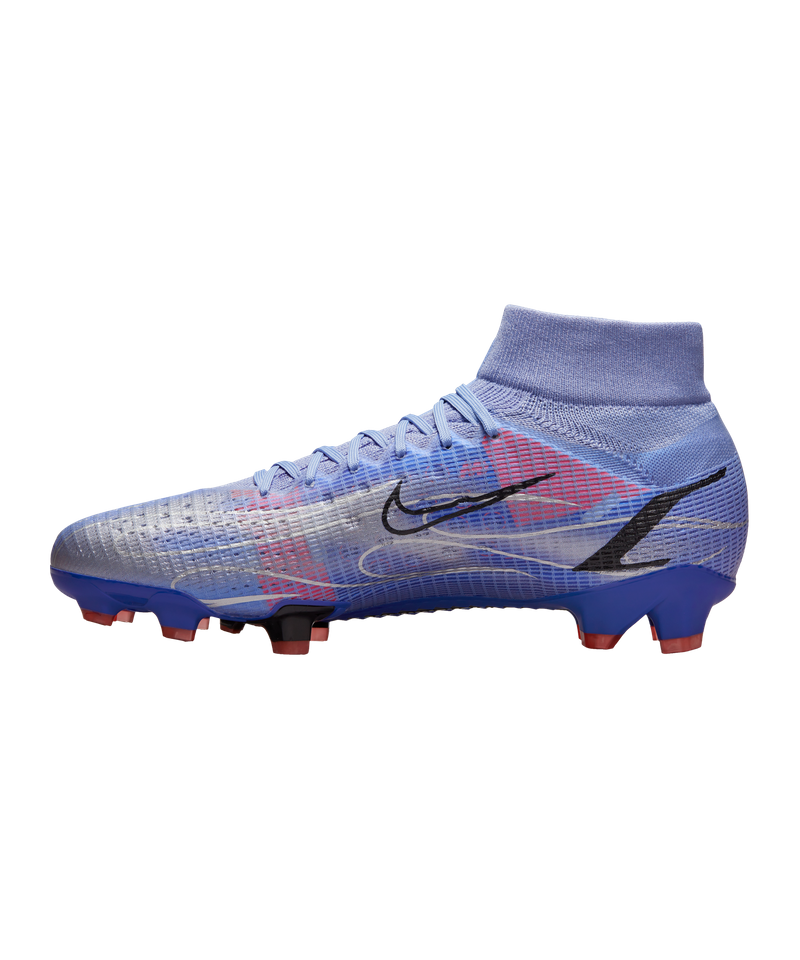 Nike Mercurial Superfly VIII Mbappe x Flames Pro FG - silver