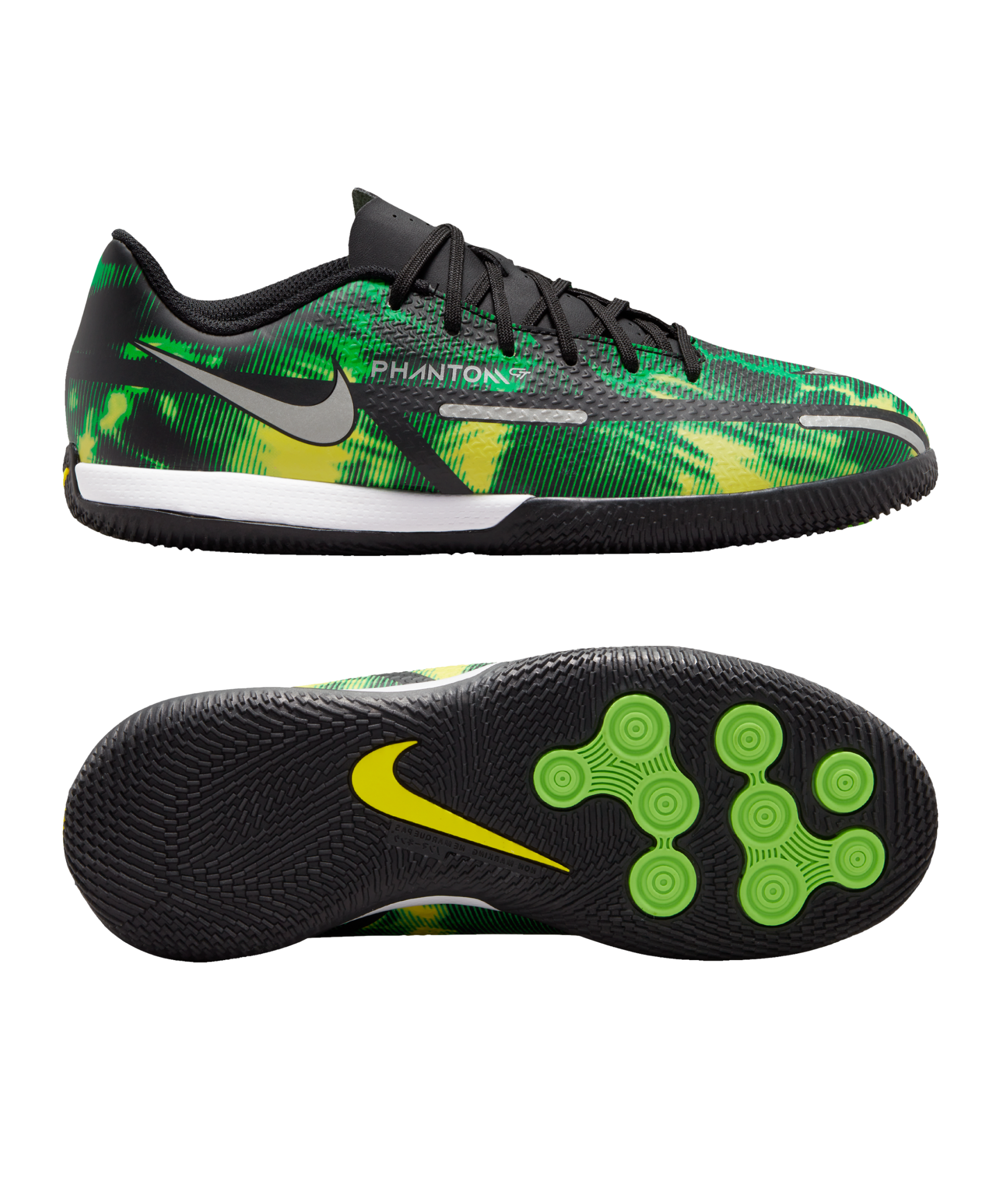 Conflict ik zal sterk zijn band Nike Jr Phantom GT2 Shockwave Academy IC Indoor Kids - Black