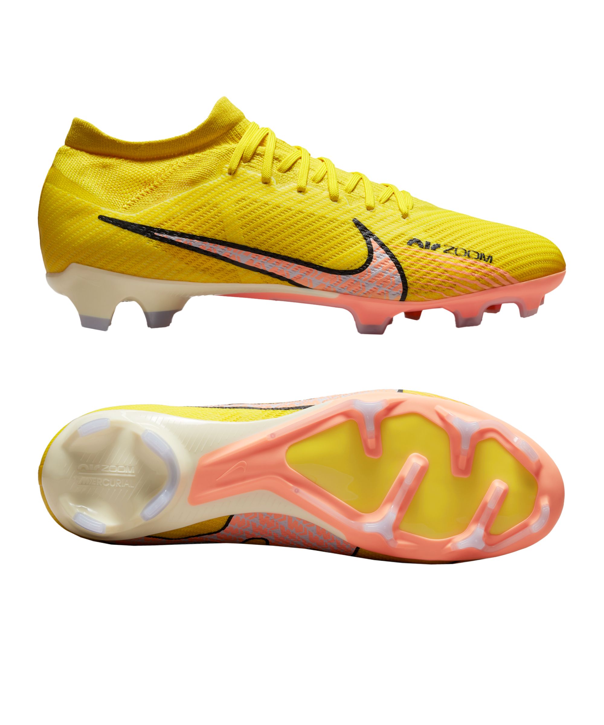 Nike Men's Zoom Mercurial Vapor 15 Elite FG Firm Ground Soccer Cleats in Yellow, Size: 4 | DJ4978-780