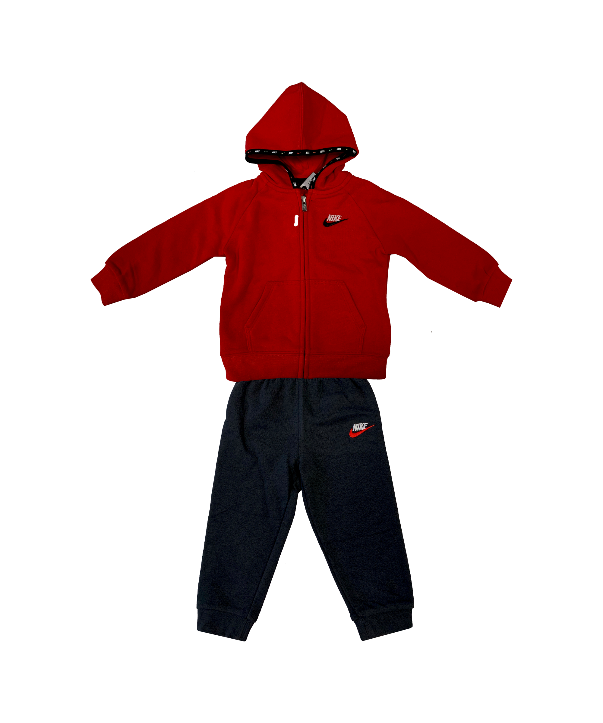 Nike Swoosh Fleece Suit Baby Black