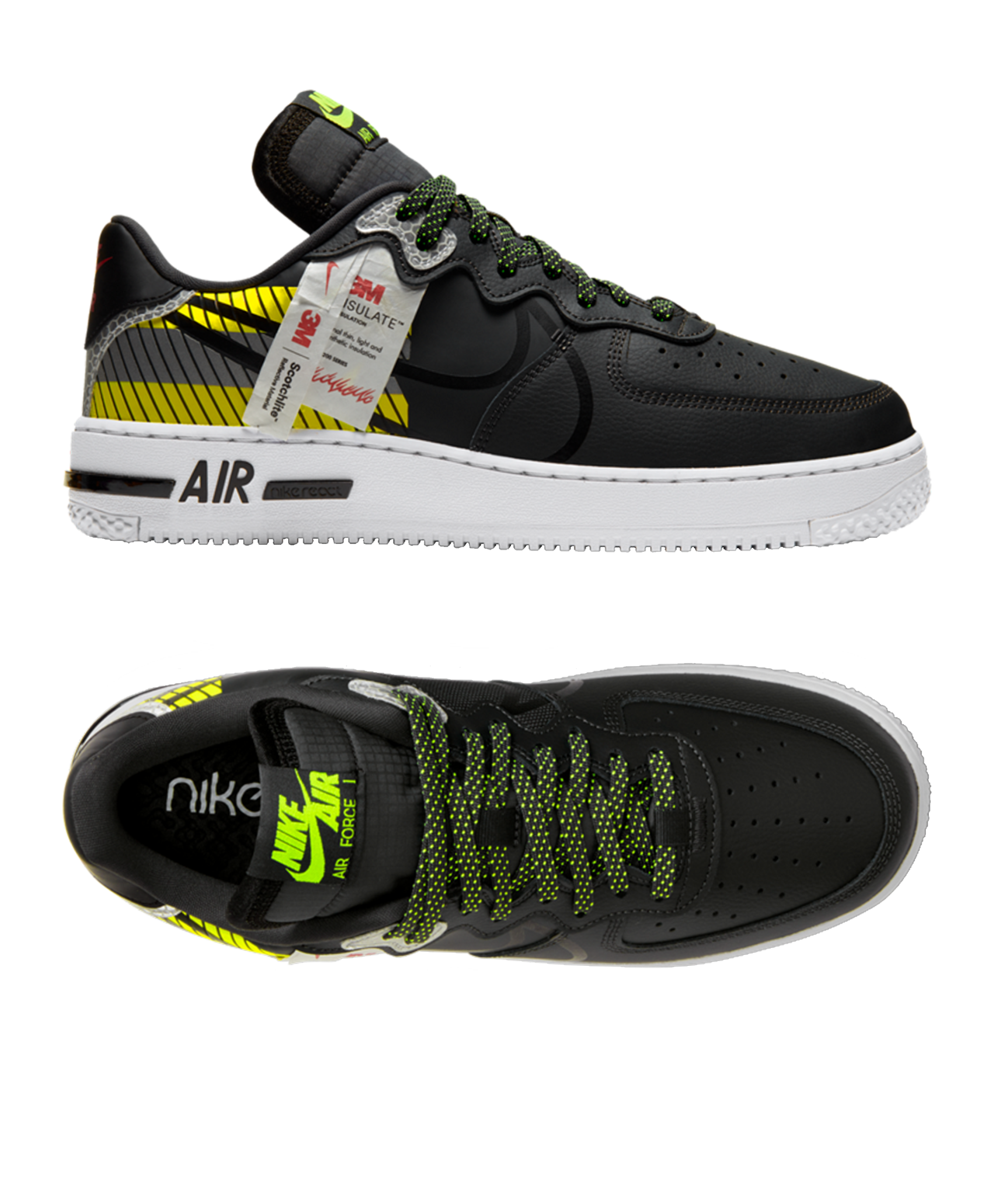 React 3m Af1 X 3m React Nike Air Force 3m Black 3M X Nike Air Force