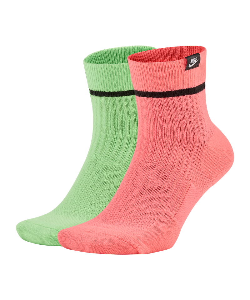 Nike Ankle 2 Pack Socks - Green