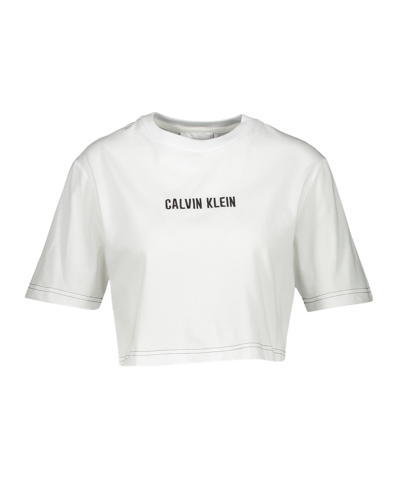 Houden Woordvoerder Afdaling Calvin Klein Open Back Cropped T-Shirt Women - Black