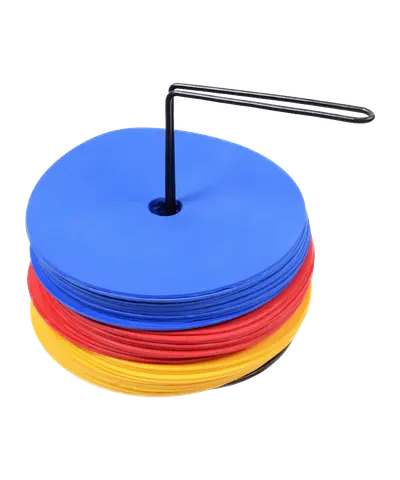 Cawila Floormarker 30er Set + Träger | Flat Marker Gummi | Durchmesser 15cm