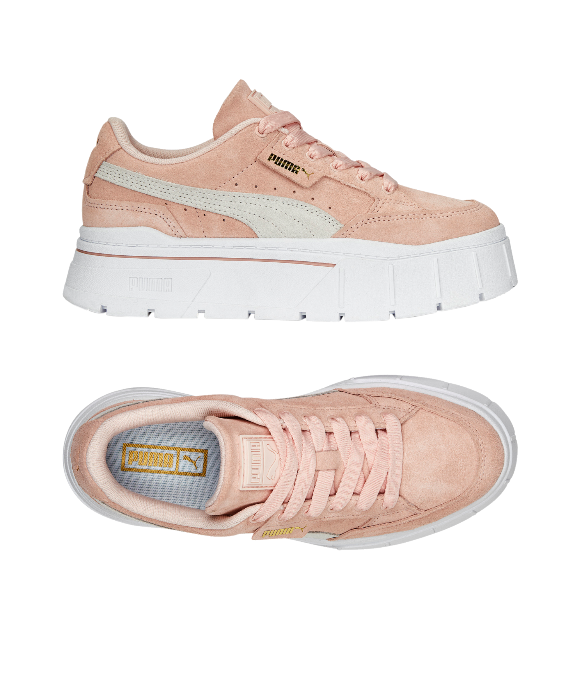 Puma suede platform clearance rose