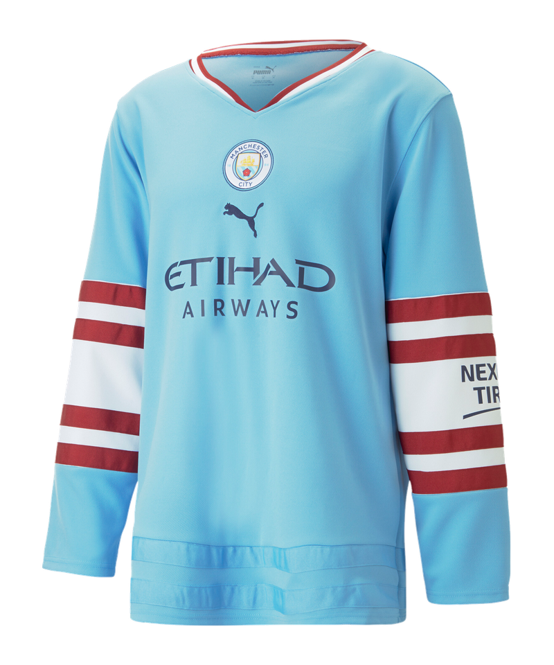 Puma Manchester City Oversize Winter Shirt Blau