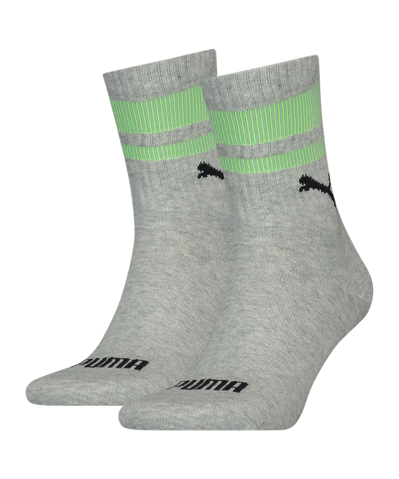 PUMA Unisex New Heritage Crew 2 Pack Socks - Gris