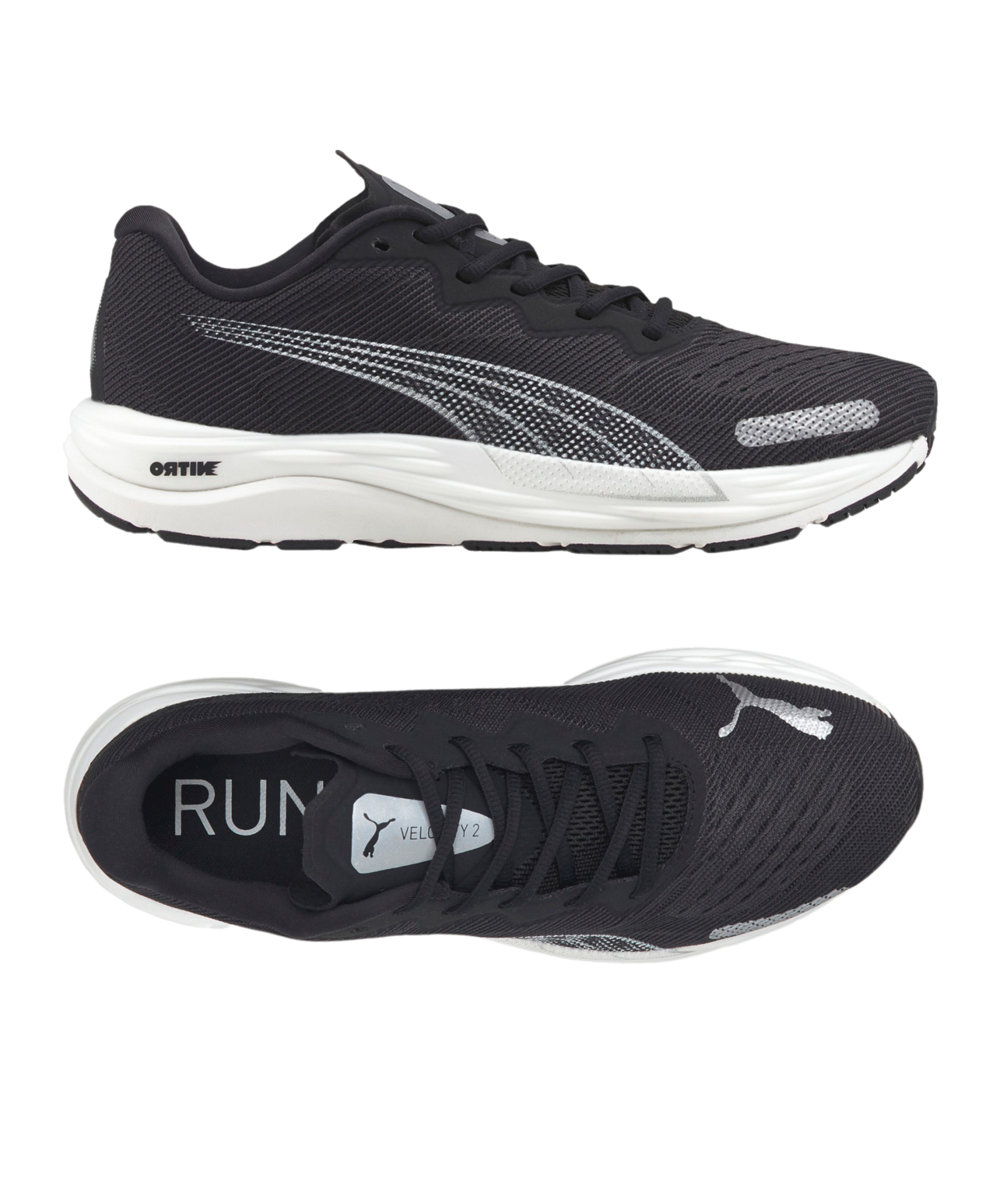 Puma engine black outlet running shoes