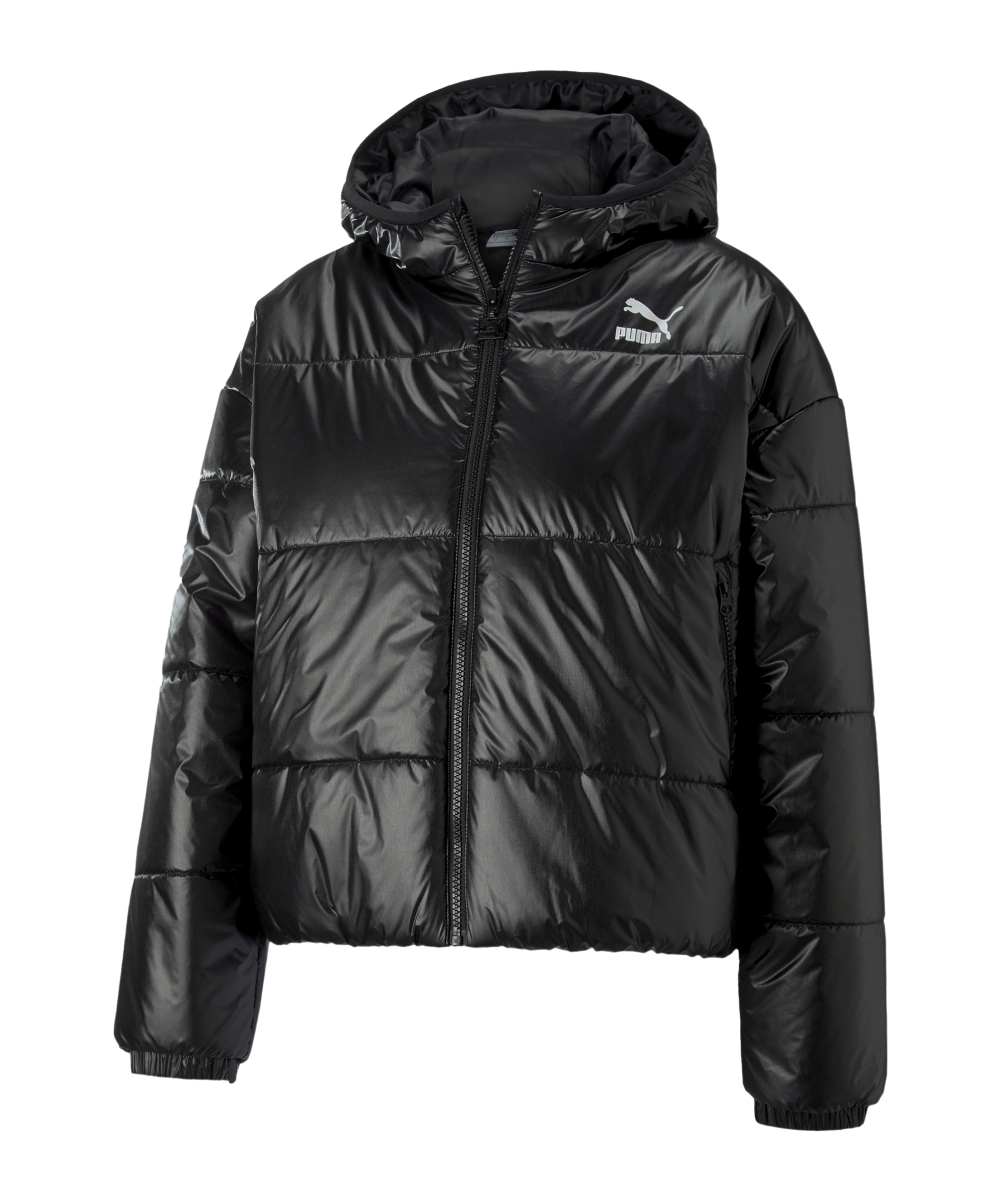 PUMA Classics Hooded Shiny Padded Jacket Women - Black